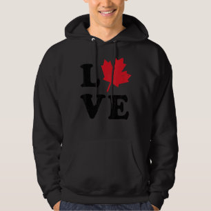 Heart Canada Day Maple Leaf I Love You Canada Hoodie