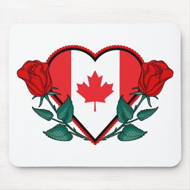 Heart Canada Mouse Mat (Front)