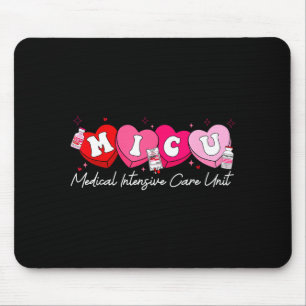 Heart Candy Micu Nurse Valentine's Day Medical Cri Mouse Mat