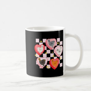Heart Candy Silkie Chicken Valentine Farmer Animal Coffee Mug