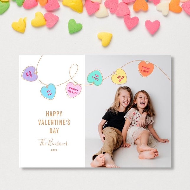 Heart Candy Valentine's Day Photo Postcard (Creator Uploaded)