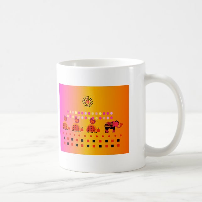 Heart Caravan w/ Background Coffee Mug (Right)