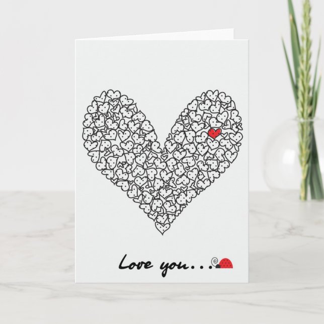 Heart Card, Valentine's Day Card (Front)
