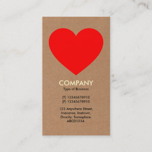 Heart - Cardboard Business Card