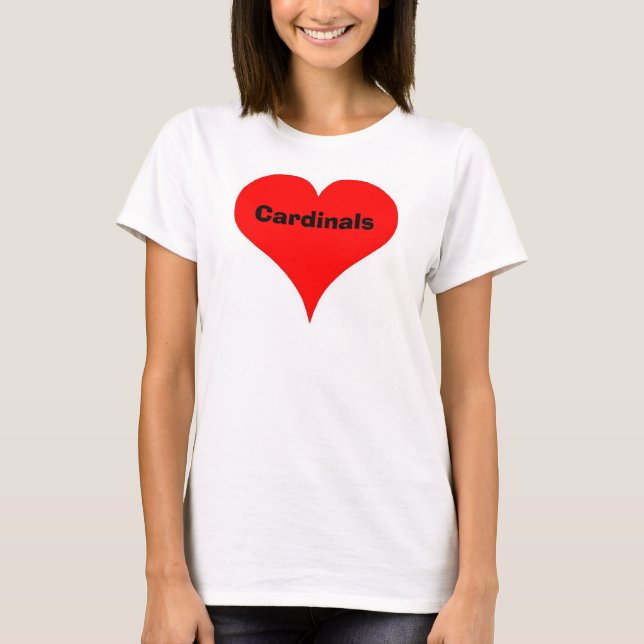 heart, Cardinals T-Shirt (Front)