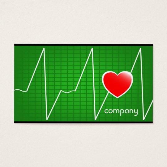 Heart Cardiogram Medical Services Business Card