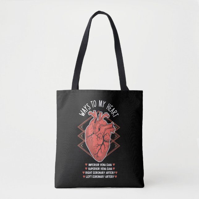 Heart Cardiology Echo Medical Student Cardiologist Tote Bag (Front)