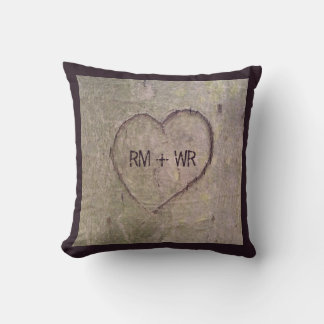 Heart Carved in a Tree Cushion