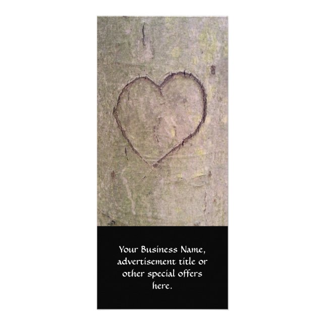 Heart Carved in a Tree Rack Card (Front)
