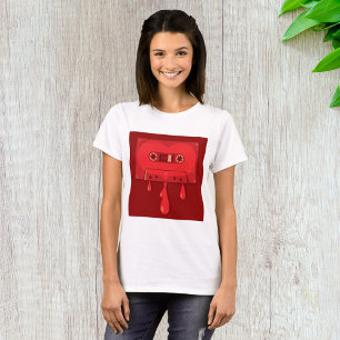 Heart Cassette Tape with Melting Drips T-Shirt