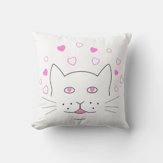 Heart cat cushion