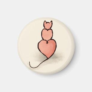 Heart Cat Magnet
