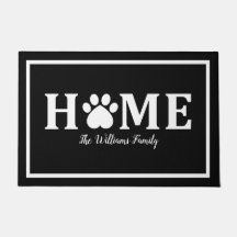 Heart Cat Paw Print - HOME- Personalised