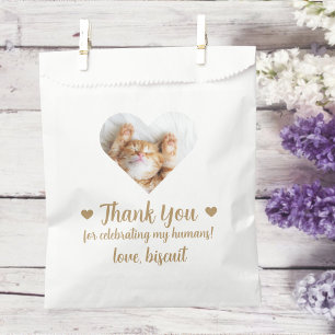 Heart Cat Photo Wedding Favour Bag