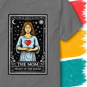 Heart Centred Mum Cosmic Art Tarot Card Style T-Shirt
