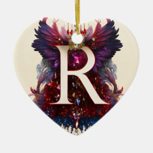 Heart ceramic tree decoration