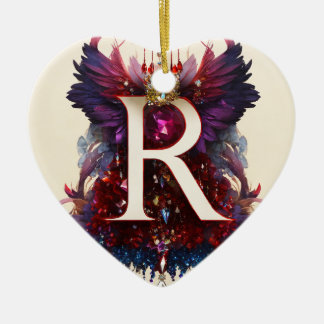 Heart  ceramic tree decoration