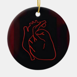 Heart ceramic tree decoration