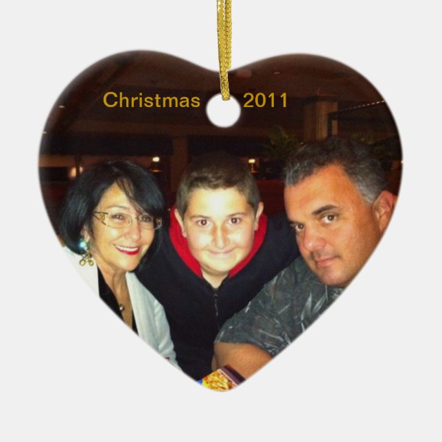 heart ceramic tree decoration (Front)
