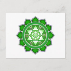 Heart Chakra - Fractal Bloom Postcard