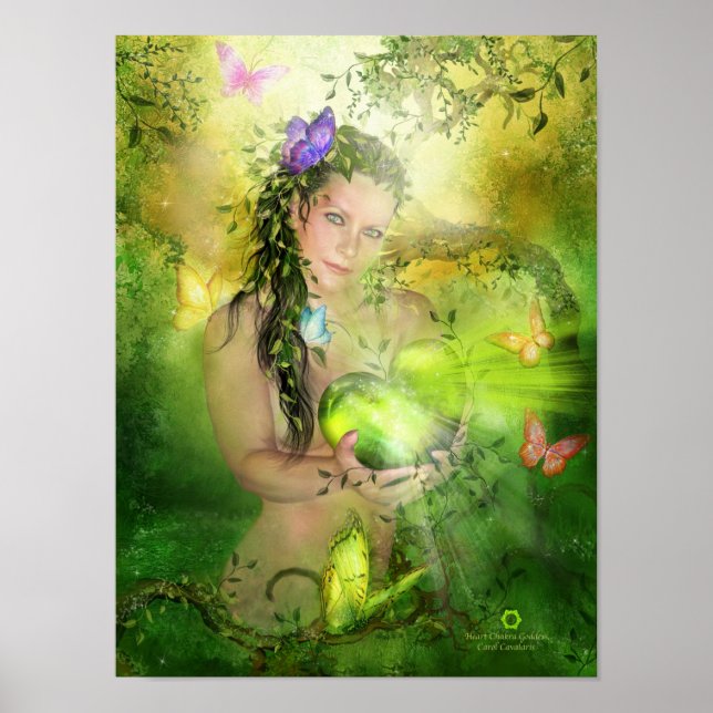 Heart Chakra Goddess Art Poster/Print Poster (Front)