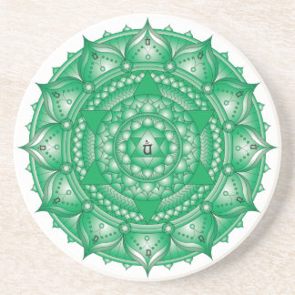 Heart Chakra Light Mandala Coaster