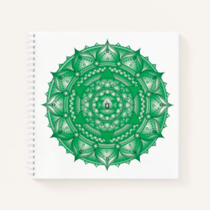 Heart Chakra Mandala Square Notebook