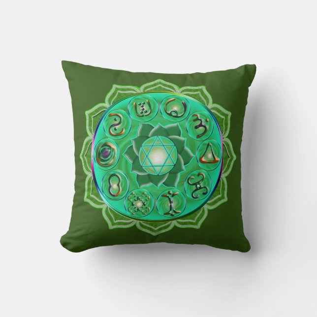 Heart Chakra Tote Bag Round Pillow (Front)