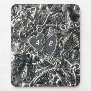 Heart charms mouse mat