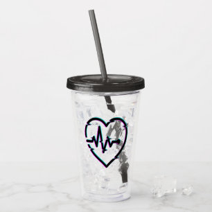 Heart Check Acrylic Tumbler