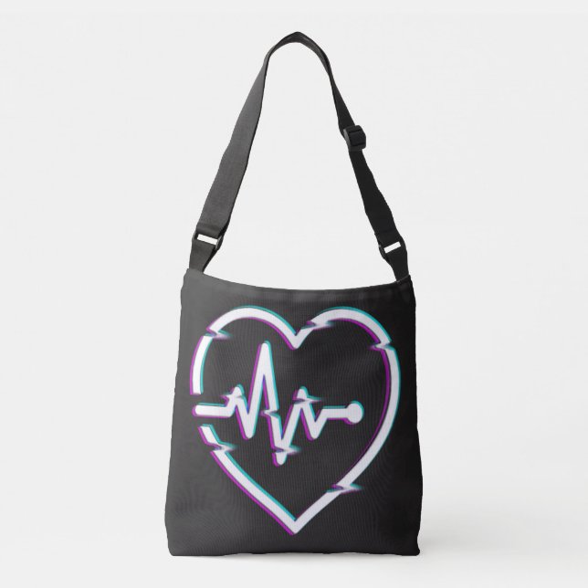 Heart Check All-Over-Print Tote (Front)