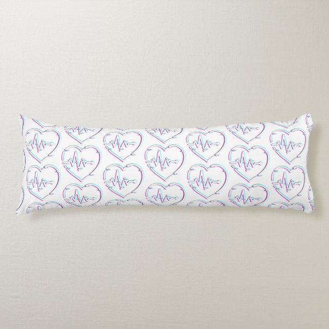 Heart Check Body Pillow (Front)