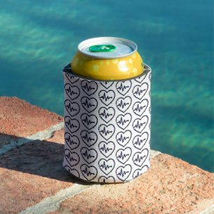 Heart Check Foam Can Cooler