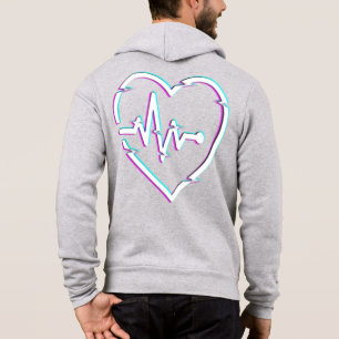 Heart Check Men's Bella+Canvas Full-Zip Hoodie
