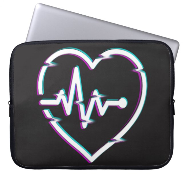 Heart Check Neoprene Laptop Sleeve (Front)