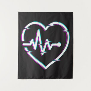 Heart Check Wall Tapestry