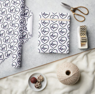 Heart Check Wrapping Paper