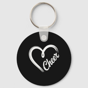 Heart Cheer Cheerleading Cheerleader  Key Ring