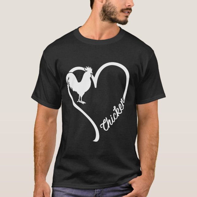 Heart Chicken   T-Shirt (Front)