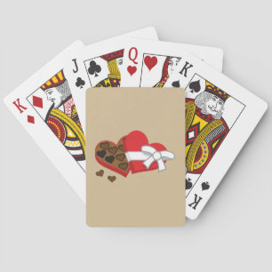Heart Chocolate Gift Box - Valentine's Day Playing Cards