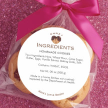 Heart Chocolate Waffle Bakery Ingredient List