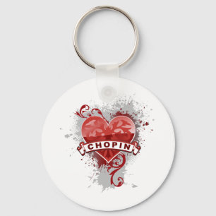 Heart Chopin Key Ring