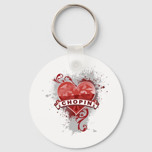 Heart Chopin Key Ring (Front)