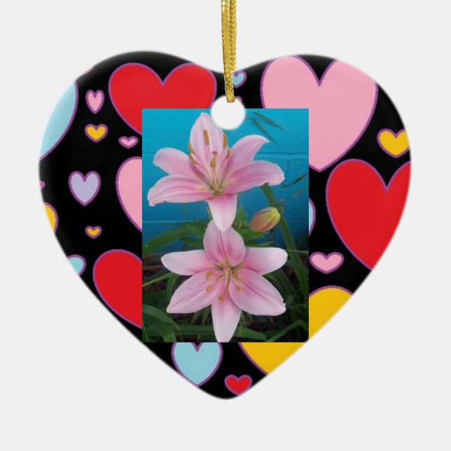 Heart Christmas Orniment Ceramic Tree Decoration (Front)