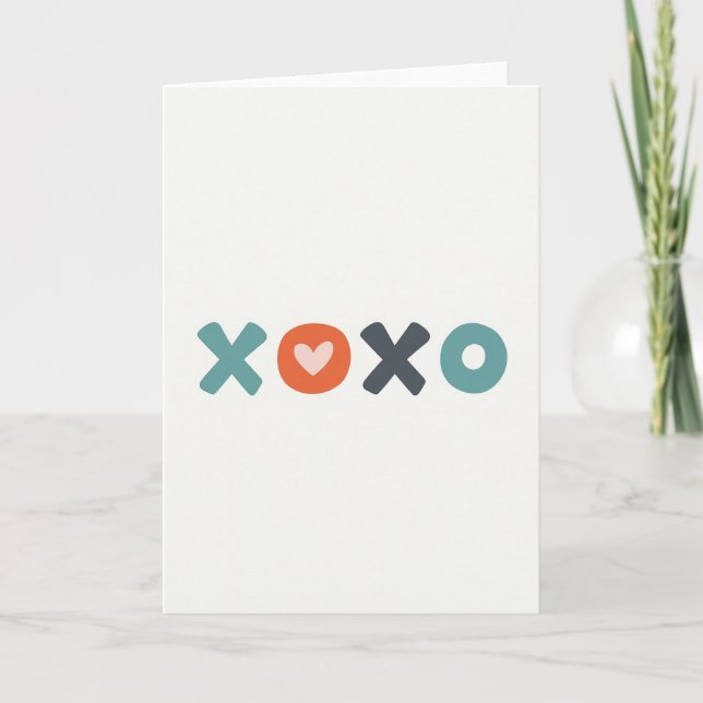 Heart Circle Xoxo Love Card (Front)