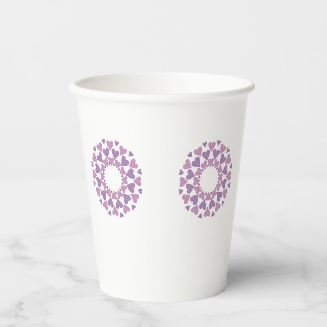 Heart Circles Paper Cups (Front)