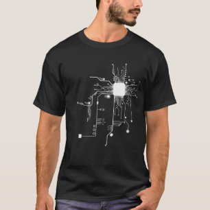Heart Circuit Board Dark T-Shirt