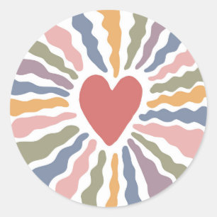 Heart Classic Round Sticker