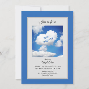 Heart Cloud Baby Shower Invitation