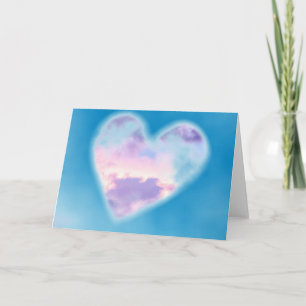 HEART CLOUD Folded Greeting Card